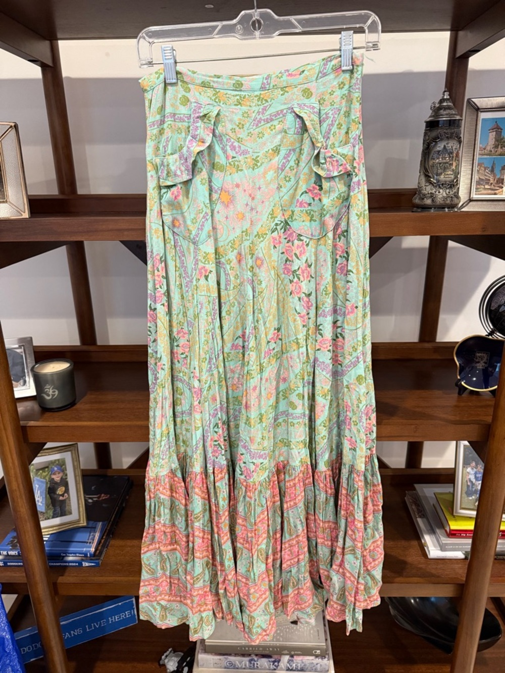 Spell City Lights Maxi Skirt - Sage - Picture 2 of 5